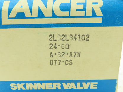 Skinner Lancer 2LD2LB4102 Brass Solenoid Valve 2-Way NC 24VAC 100 PSI 3/4" NPT
