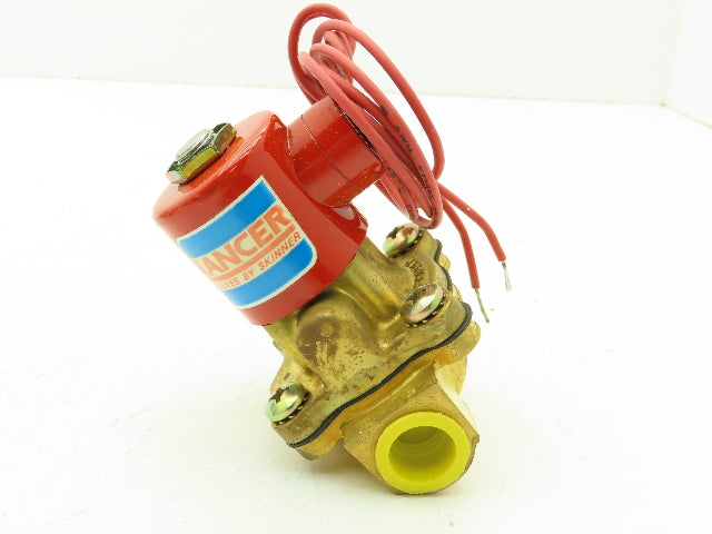 Skinner Lancer 2LD2LB4102 Brass Solenoid Valve 2-Way NC 24VAC 100 PSI 3/4" NPT