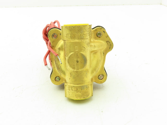Skinner Lancer 2LD2LB4102 Brass Solenoid Valve 2-Way NC 24VAC 100 PSI 3/4" NPT