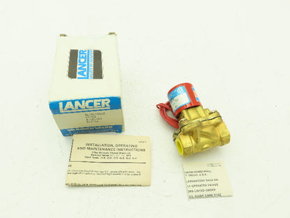 Skinner Lancer 2LD2LB4102 Brass Solenoid Valve 2-Way NC 24VAC 100 PSI 3/4" NPT