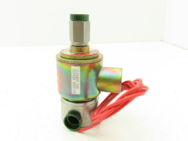 Honeywell Skinner X5L42520CT Solenoid Valve 3-Way NC 120V 75 PSI 1/4" NPT Oxygen