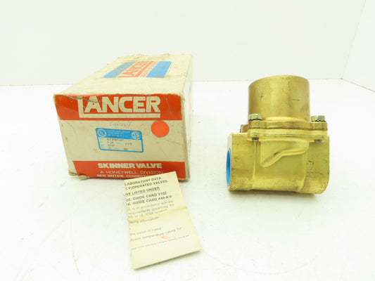 Skinner Lancer 2LF2HB7127 Brass Solenoid Valve 2-Way NC 125 PSI 1-1/4" NPT Steam