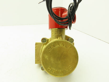 Skinner Lancer 24VAC Brass Solenoid Valve 2-Way NC 125 PSI 1-1/4" NPT Steam