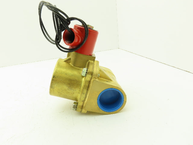 Skinner Lancer 24VAC Brass Solenoid Valve 2-Way NC 125 PSI 1-1/4" NPT Steam
