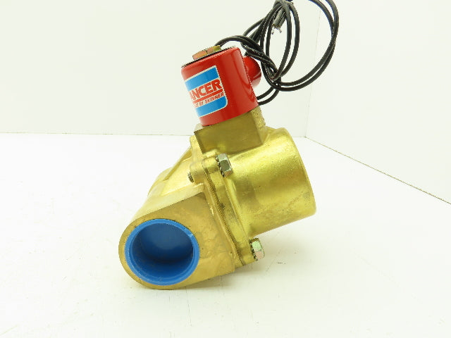 Skinner Lancer 24VAC Brass Solenoid Valve 2-Way NC 125 PSI 1-1/4" NPT Steam