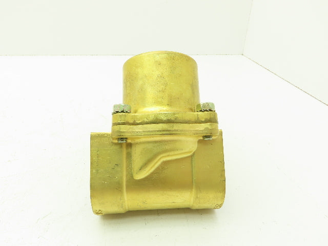 Skinner Lancer 24VAC Brass Solenoid Valve 2-Way NC 125 PSI 1-1/4" NPT Steam