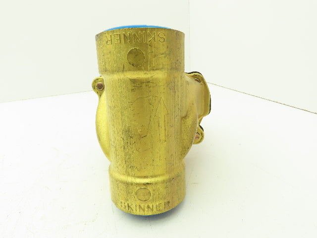 Honeywell Skinner 4LH2LB8127 Brass Solenoid Valve 2-Way NC 120V 125PSI 1-1/2"NPT