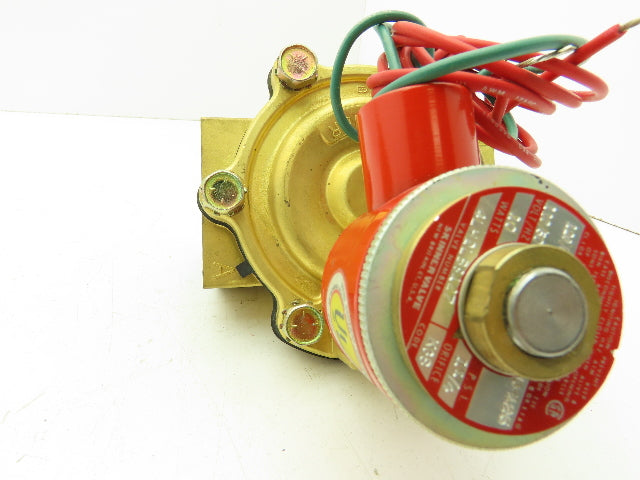 Honeywell Skinner 4LH2LB8127 Brass Solenoid Valve 2-Way NC 120V 125PSI 1-1/2"NPT