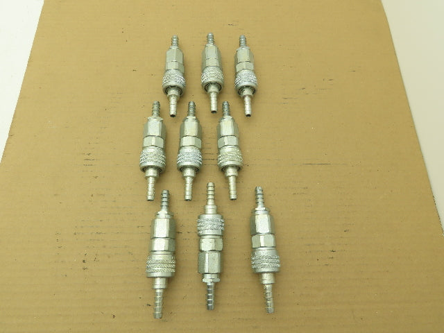 Aro Pneumatic Air Quick Connector 9/16" OD Full Bore Barb MS Ser Lot of 9