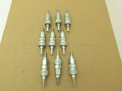 Aro Pneumatic Air Quick Connector 9/16" OD Full Bore Barb MS Ser Lot of 9