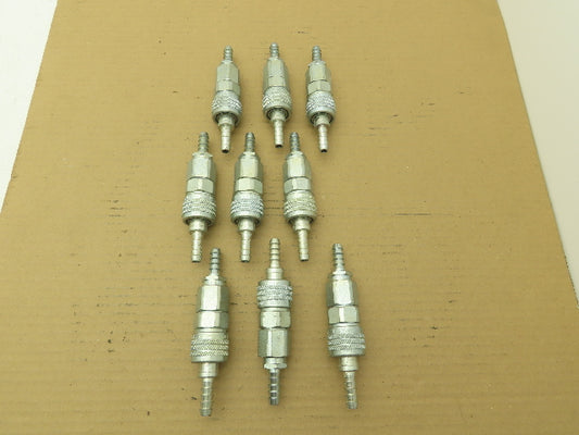 Aro Pneumatic Air Quick Connector 9/16" OD Full Bore Barb MS Ser Lot of 9