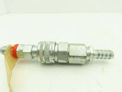 Aro Pneumatic Air Quick Connector 9/16" OD Full Bore 1/2" Barb TF Ser Lot of 7