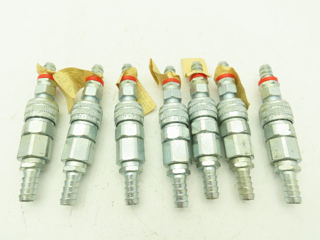 Aro Pneumatic Air Quick Connector 9/16" OD Full Bore 1/2" Barb TF Ser Lot of 7