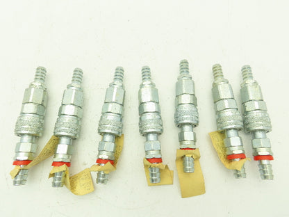 Aro Pneumatic Air Quick Connector 9/16" OD Full Bore 1/2" Barb TF Ser Lot of 7