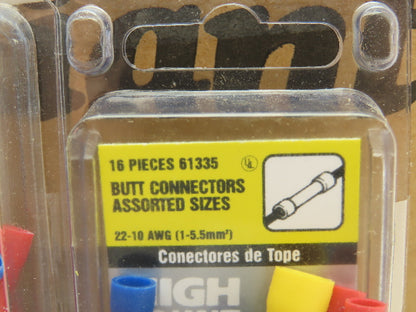 Calterm 16 Piece Butt Connector Assorted Sizes 22-10 AWG Lot of 170