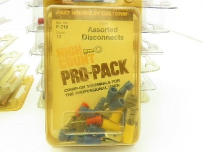 Calterm 22180 Assorted Disconnects Crimp On Terminals Male Female Lot of 50