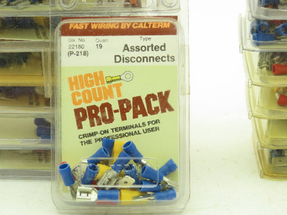 Calterm 22180 Assorted Disconnects Crimp On Terminals Male Female Lot of 50