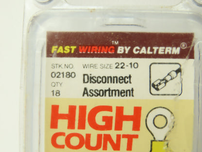 Calterm 18 Count 22-10 Awg Disconnects Crimp On Terminals Male Female Lot of 25