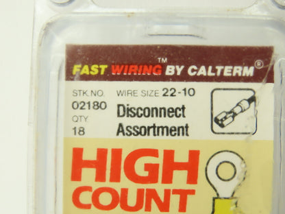 Calterm 18 Count 22-10 Awg Disconnects Crimp On Terminals Male Female Lot of 25