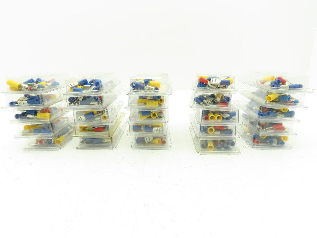 Calterm 18 Count 22-10 Awg Disconnects Crimp On Terminals Male Female Lot of 25