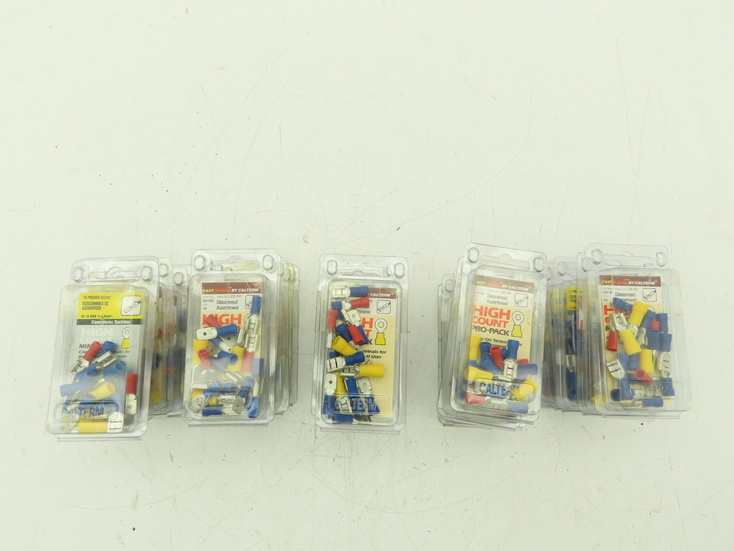 Calterm 18 Count 22-10 Awg Disconnects Crimp On Terminals Male Female Lot of 25