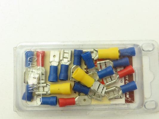 Calterm 18 Count 22-10 Awg Disconnects Crimp On Terminals Male Female Lot of 25