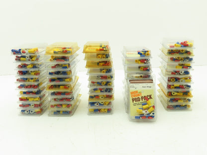 Calterm 20 Count Crimp Ring Terminal Assortment Eyelet Lot of 50