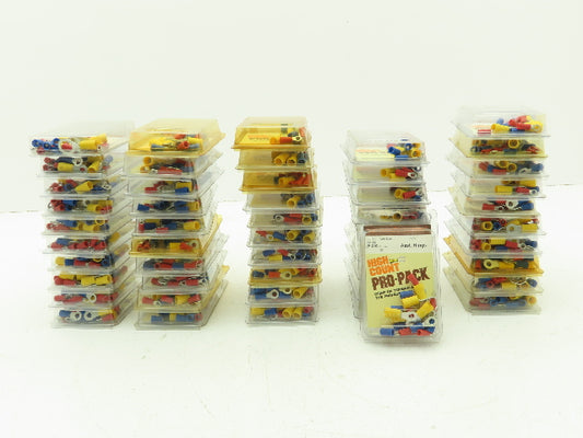 Calterm 20 Count Crimp Ring Terminal Assortment Eyelet Lot of 50