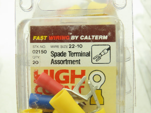 Calterm 20 Count Spade Fork Terminal Assortment Wire Crimp Lot of 25