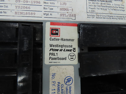 Cutler Hammer Eaton 5158C04G05 Breaker Box Load Panel PRL1 250 A 120/208V 3Ph