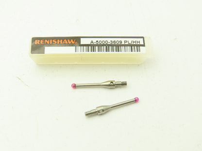 Renishaw A-5000-3609 CMM C2 Touch Probe Ruby Ball 2mm Stylus 16.3mm L Lot of 2