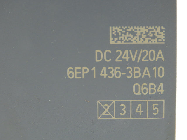 Siemens 6EP1 436-3BA10 DIN Rail Power Supply 24V/20A DC Output 400-500V 3PH