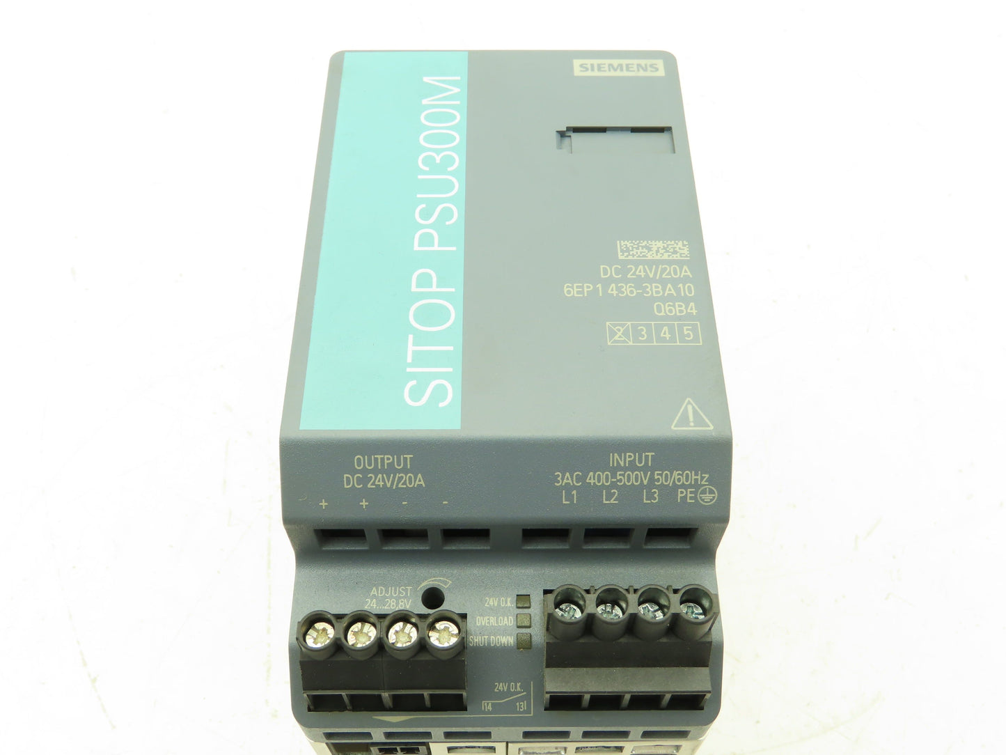 Siemens 6EP1 436-3BA10 DIN Rail Power Supply 24V/20A DC Output 400-500V 3PH