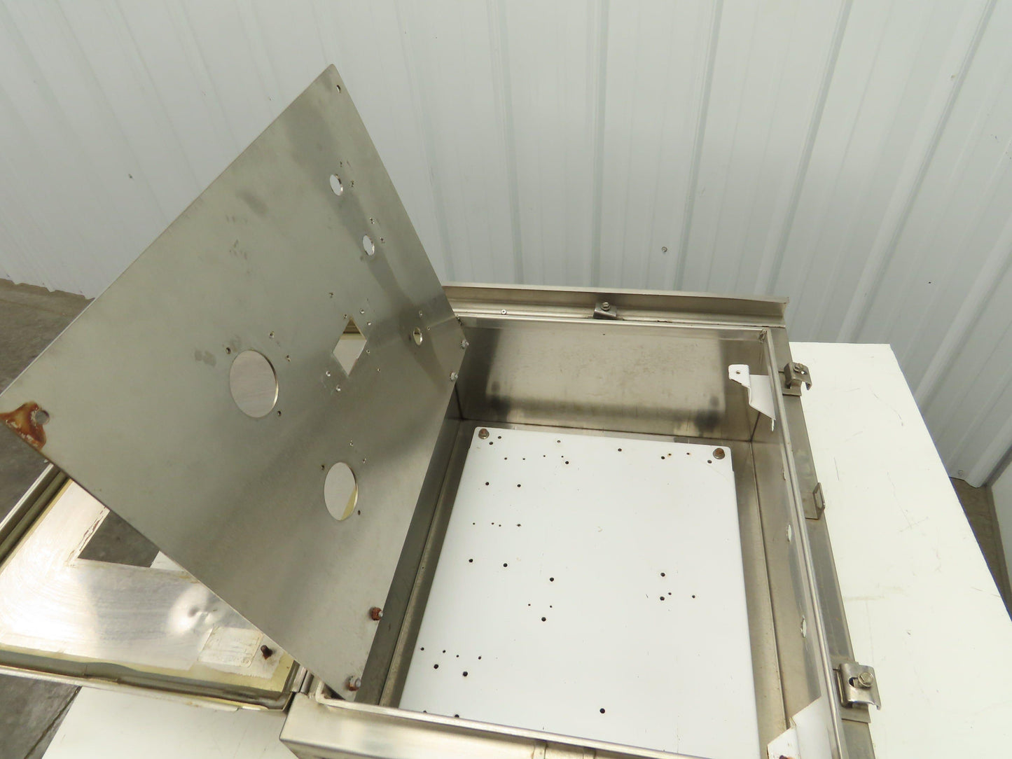 Hoffman Stainless Steel Electrical Enclosure 24x20x10" 3R 4X Front & Back Plate