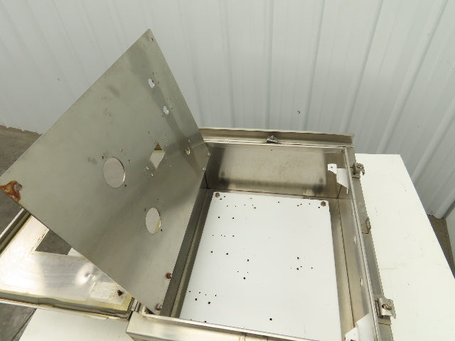 Hoffman Stainless Steel Electrical Enclosure 24x20x10" 3R 4X Front & Back Plate