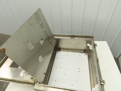 Hoffman Stainless Steel Electrical Enclosure 24x20x10" 3R 4X Front & Back Plate