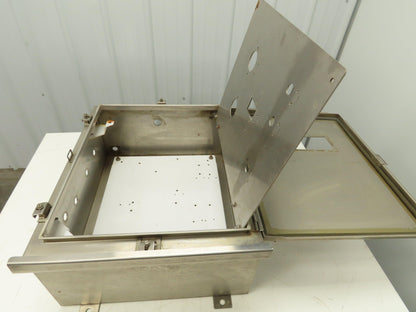 Hoffman Stainless Steel Electrical Enclosure 24x20x10" 3R 4X Front & Back Plate