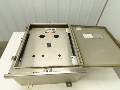 Hoffman Stainless Steel Electrical Enclosure 24x20x10" 3R 4X Front & Back Plate