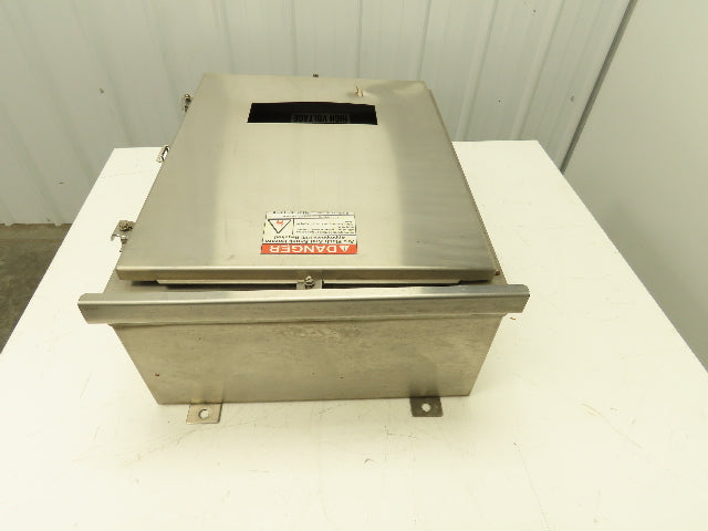 Hoffman Stainless Steel Electrical Enclosure 24x20x10" 3R 4X Front & Back Plate