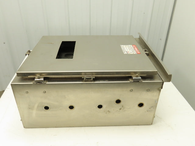 Hoffman Stainless Steel Electrical Enclosure 24x20x10" 3R 4X Front & Back Plate