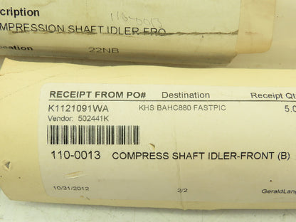110-0013 Steel Idler Shaft 1.5" x 23"