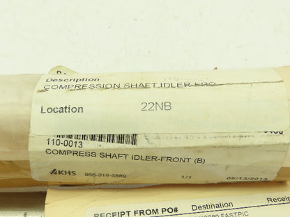 110-0013 Steel Idler Shaft 1.5" x 23"