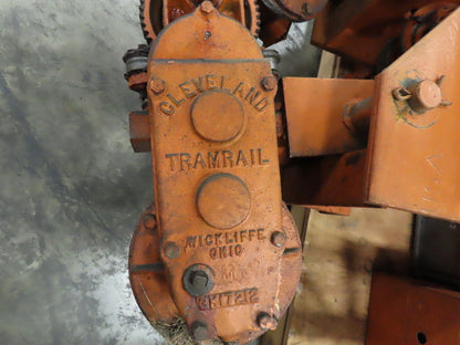 Cleveland Tramrail 1 Ton Underhung Bridge Crane 45' Span Hevi-Lift Cable Hoist