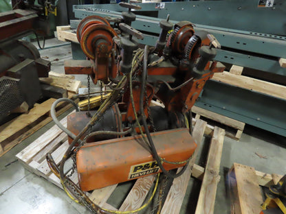 Cleveland Tramrail 1 Ton Underhung Bridge Crane 45' Span Hevi-Lift Cable Hoist