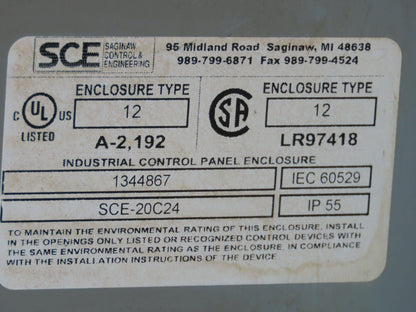 Operator Workstation Front Sloping Operator Interface Electrical Enclosure Panel