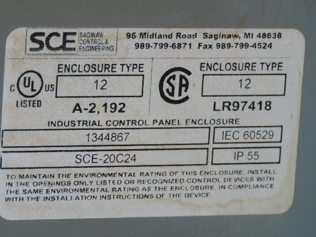 Operator Workstation Front Sloping Operator Interface Electrical Enclosure Panel