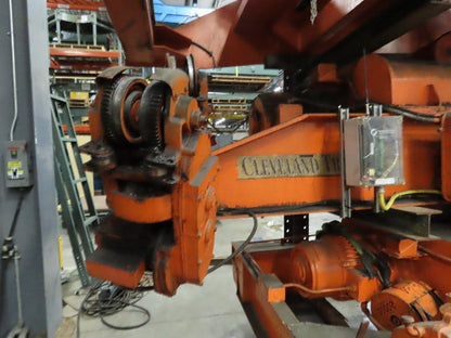 Cleveland Tramrail 15 Ton Double Girder Under Hung Bridge Crane 44' 10" Span