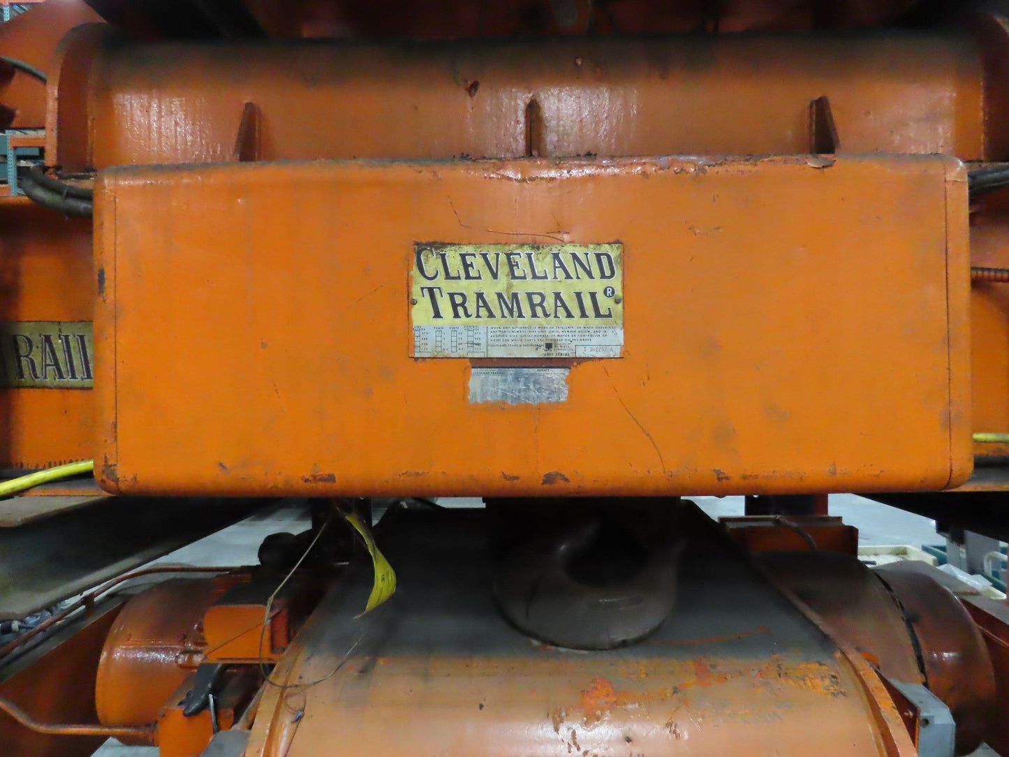 Cleveland Tramrail 15 Ton Double Girder Under Hung Bridge Crane 44' 10" Span