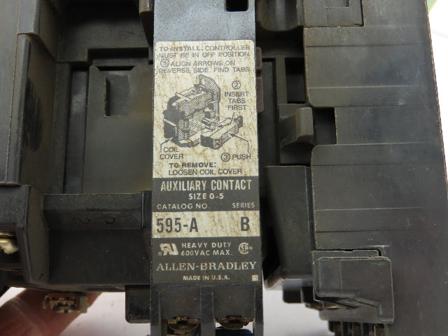Allen Bradley 509-AOD Motor Starter Contactor 5Hp 3Ph 600V 18A Series B Lot of 3