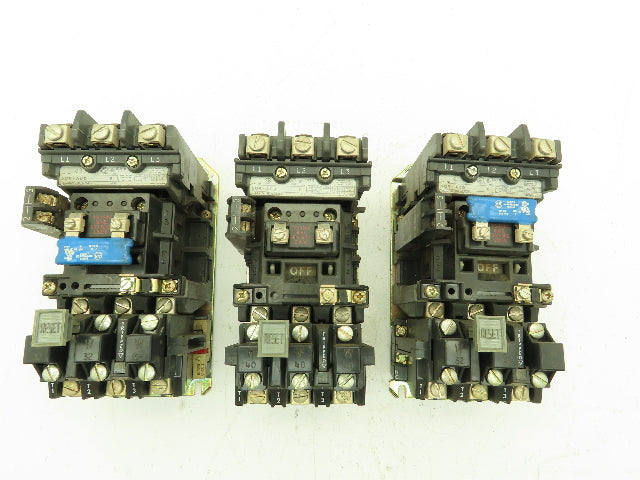 Allen Bradley 509-AOD Motor Starter Contactor 5Hp 3Ph 600V 18A Series B Lot of 3